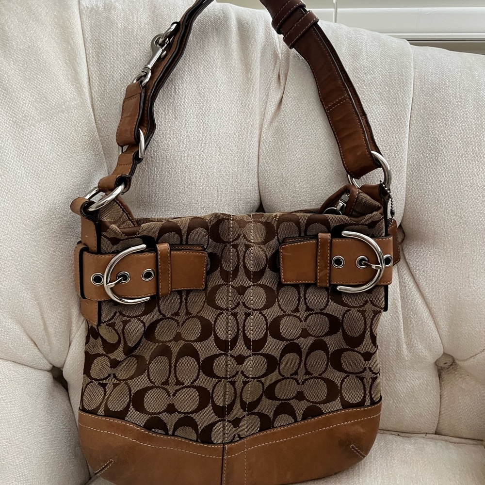 Brown coach purse authentic